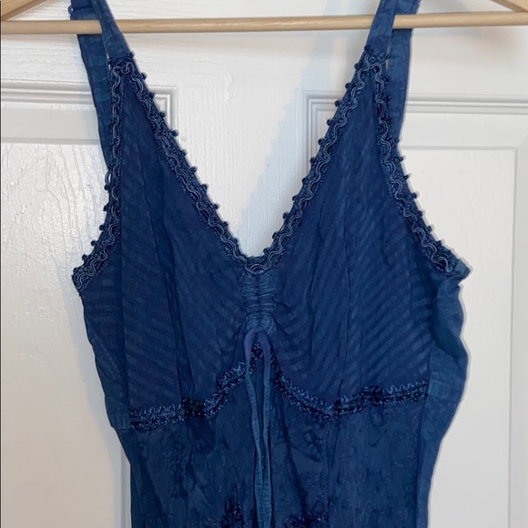 Dusty Blue Sundress - Picture 2 of 6